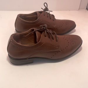Boys Brown Oxford Dress Shoes